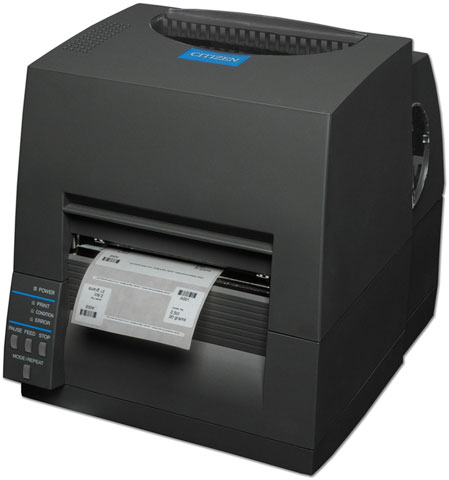 CITIZEN,citizen cl-s631 термотрансферный принтер печати этикеток, ширина печати до 104мм, втулка 1", 300dpi, 8mb sdram, rs232/usb, без кабеля