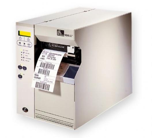 ZEBRA,zebra 105sl промышленный термотрансферный принтер печати этикеток шириной до 104мм, скорость до 254 мм/сек, 4 мб озу, 4 мб flash