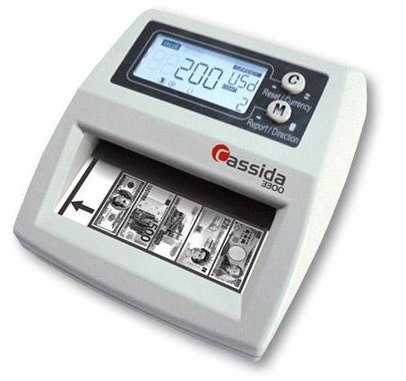 Cassida,cassida 3300 мультивалютный автоматический детектор  подлинности банкнот, детекции - ir, uv, mg, по оптич.плотности, спектральный анализ краски,  5 ва