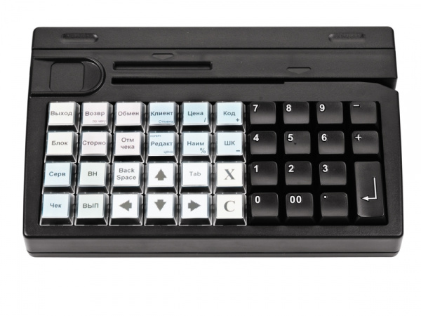 POSIFLEX,posiflex кв-4000b программируемая клавиатура, черная
