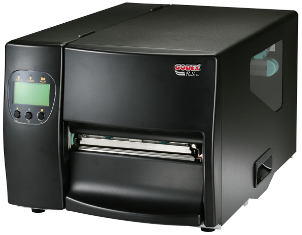 GODEX,godex ez-6200+, промышленный термотрансферный принтер печати этикеток, до 168мм, втулка 1", 203 dpi, память 4mb flash, 16mb sdram, rs232/usb