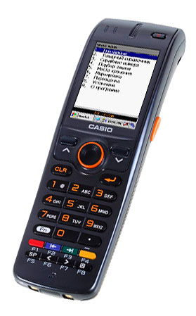 CASIO,casio dt-x7m50r терминал сбора данных (расширенный акб, 128/256mb, pxa320 624mhz, цветной экран, лазерный сканер, bluetooth, 802.11b\g)