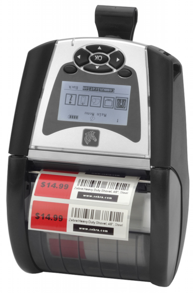 ZEBRA,zebra qln-320 мобильный принтер печати этикеток, ширина печати до 56 мм, скорость 100 мм/с, wifi ( 802.11g (zebra radio)