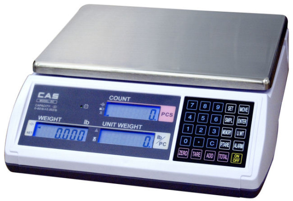 CAS,cas ec-3 весы счетные, платформа 304х220, до 3 кг, погр. до 0,1гр, жки