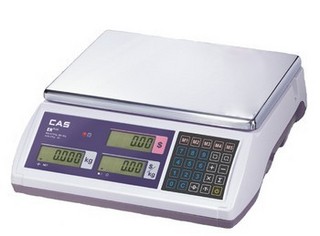 CAS,cas er jr-30сb весы торговые, до 30кг. погр. 10гр, питание 9в/220в, платформа 290x209, жки-дисплей, без памяти, без стойки