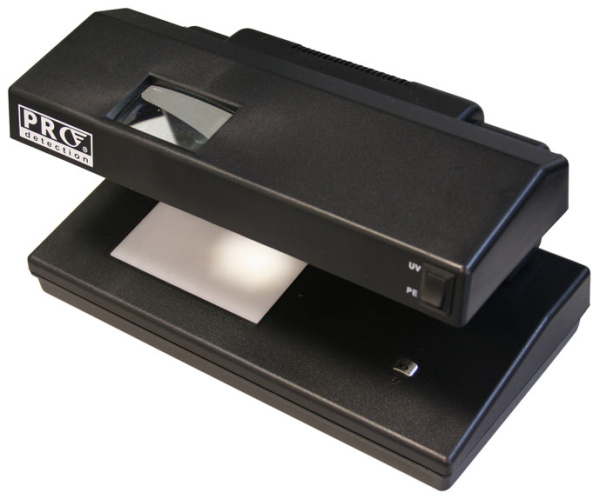 PRO,pro-12lpm grey профессиональный детектор подлинности банкнот, ценных бумаг, акцизных марок, 4 вида детекции - ультрафиолет (2 лампы по 6вт), донное ос