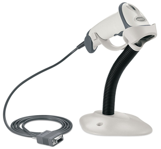 MOTOROLA,zebra (symbol) ls2208 cobra usb лазерный ручной одноплоскостной сканер,  дальность сканирования до 30см, «plug and play» (в комплекте с подставкой, ка