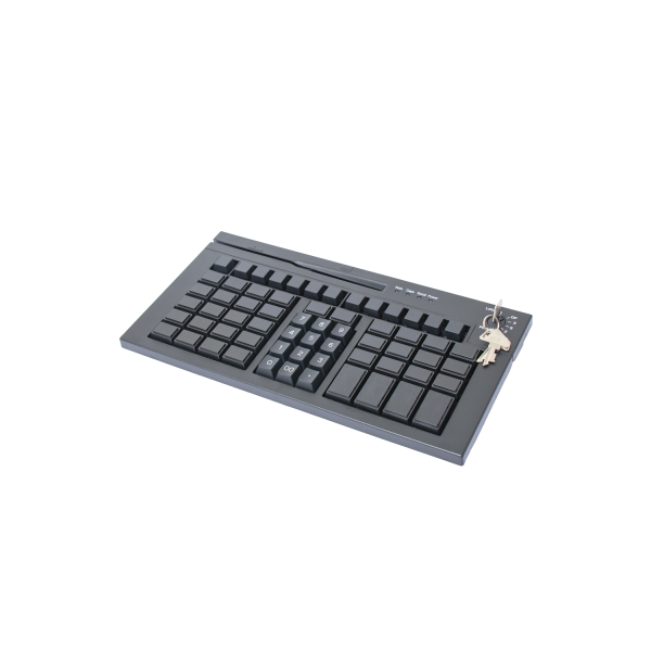 POScenter,клавиатура программируемая poscenter s67b (67 клавиш, msr, ключ, usb), черная, pcs67b