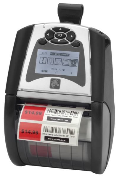 ZEBRA,zebra qln-320 (qn3-aucaem11-00) мобильный принтер печати этикеток, ширина до 72 мм, скорость 100 мм/с, bluetooth,rs232/usb