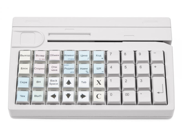 POSIFLEX,posiflex kb-4000 программируемая клавиатура c ридером магнитных карт на 1-3 дорожки