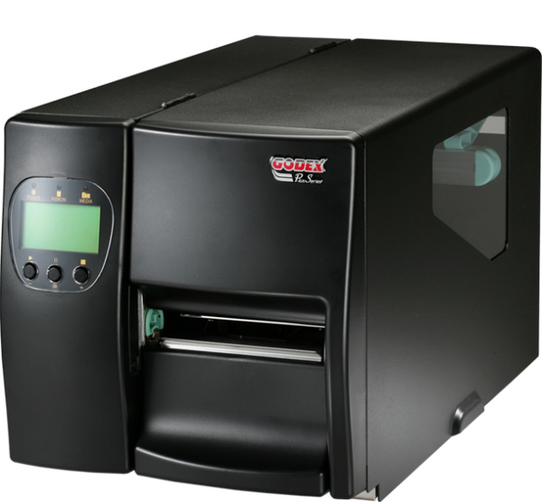 GODEX,godex ez-2300+ промышленный термотрансферный принтер печати этикеток, до 104мм, втулка 1", металлический корпус, скорость до 152 мм/с, 300dpi