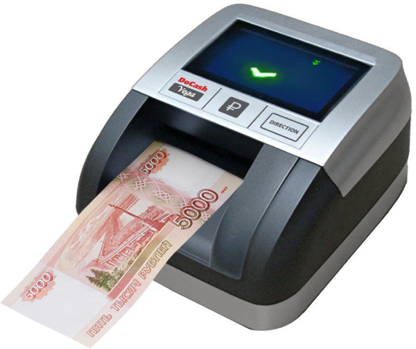 Детекторы банкнот,docash vega (с акб) детектор валют автоматический, 7 типов детекции, led, более 100 банкнот/мин